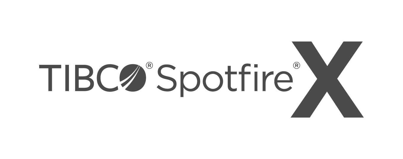 TIBCO Spotfire X Logo breit grau
