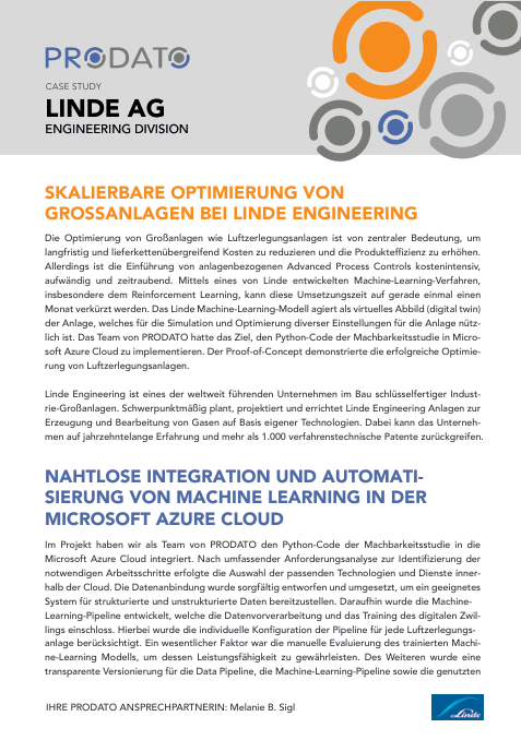 Case Study Linde ML Case Study Linde ML