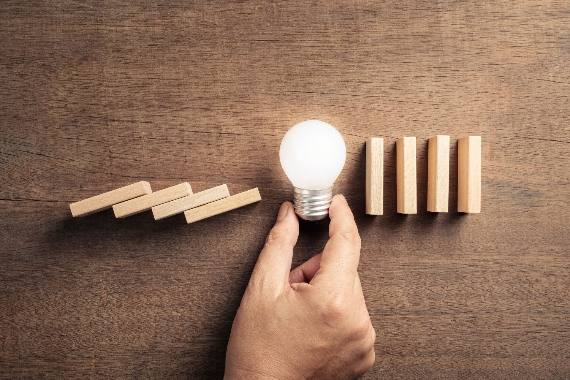 Prodato Prozess Ideen Lampe Dominos